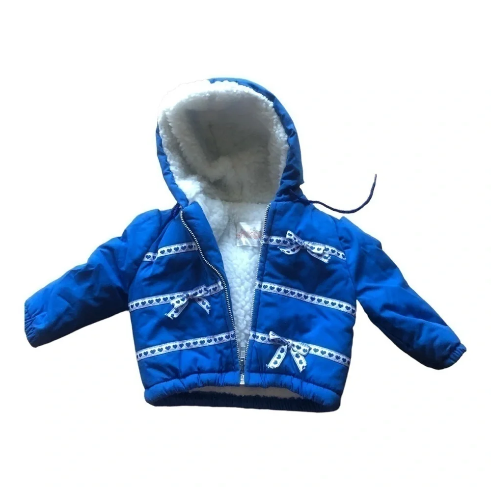 Vintage Bleu Coat for Girl Size 18 M in Excellent Used Condition